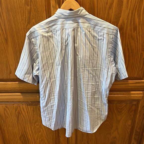 Light Blue Short Sleeve Men’s Polo Dress Shirt - Picture 2 of 3